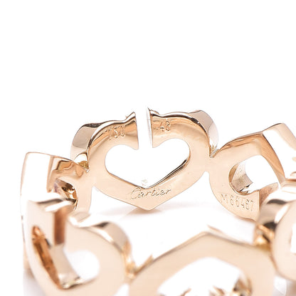 Cartier 18K Yellow Gold Hearts and Symbols Ring 48 4.5 3 of 5