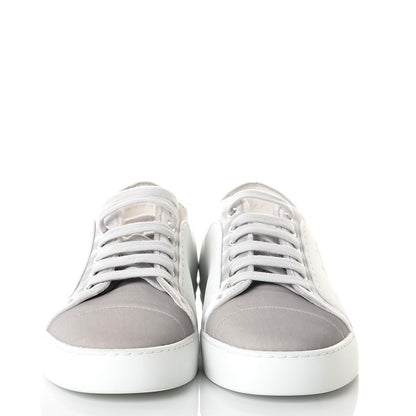 Chanel Calfskin Velvet Womens CC Sneakers 41.5 White Silver 2 of 9