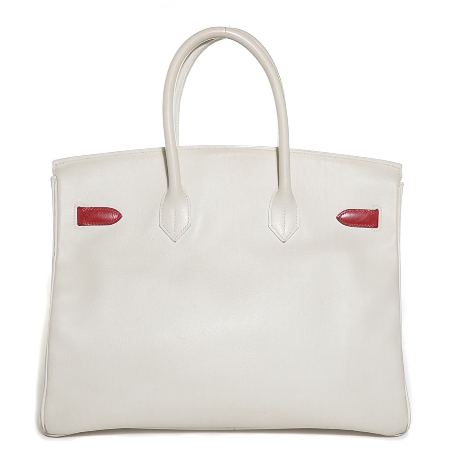 Swift Bi-Color Birkin 35 Blanc Rouge Vif