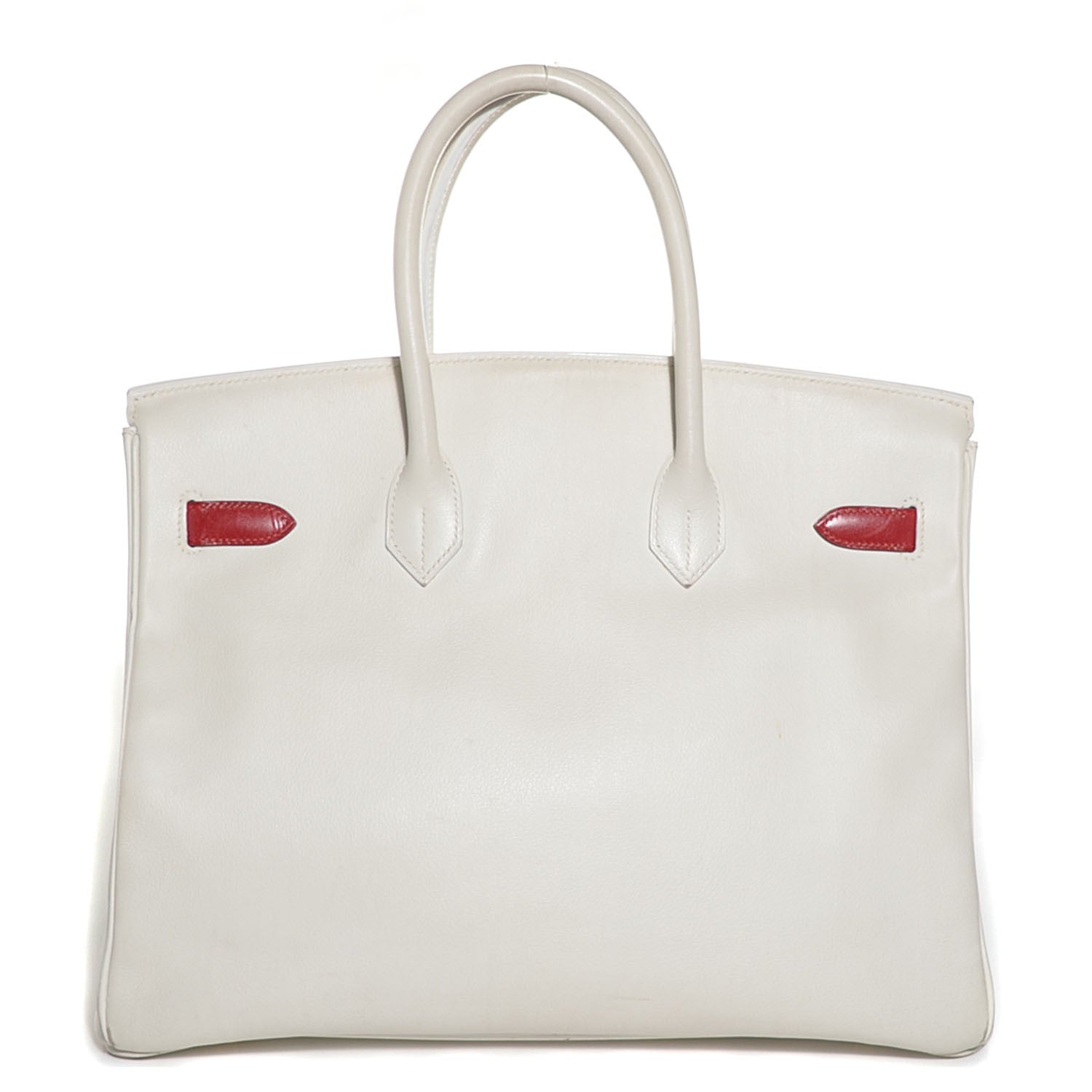 Hermes Swift Bi-Color Birkin 35 Blanc Rouge Vif 4 of 24