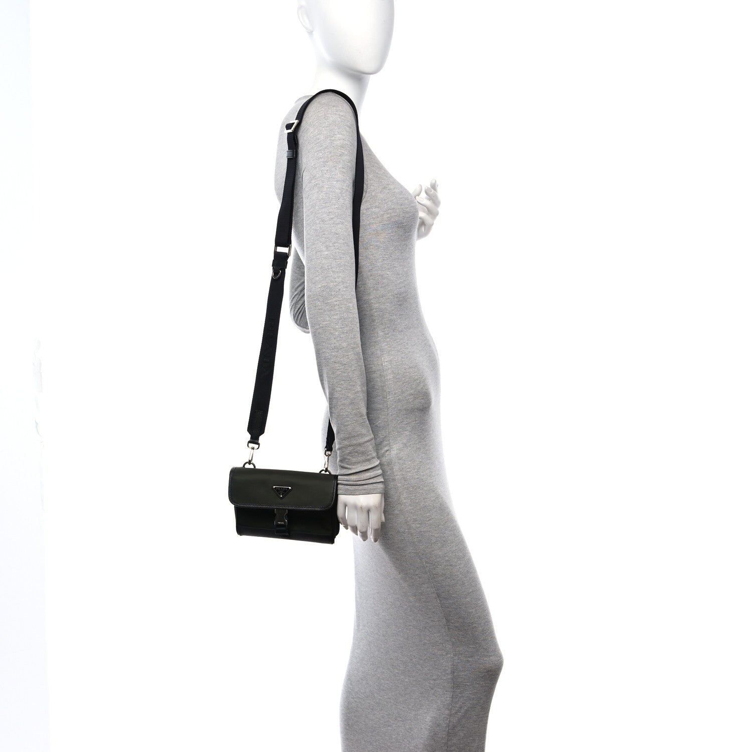 Prada Re-Nylon Saffiano Smartphone Case Crossbody Tundra 2 of 10
