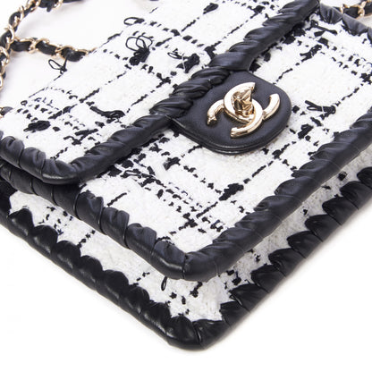 Chanel Tweed Braided Calfskin Mini My Own Frame Flap Grey Black 6 of 10