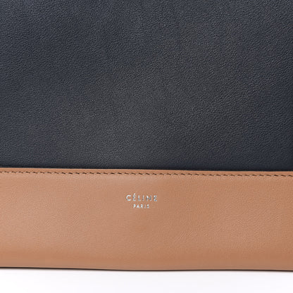Celine Shiny Smooth Calfskin Medium Frame Shoulder Bag Tan Black 7 of 9