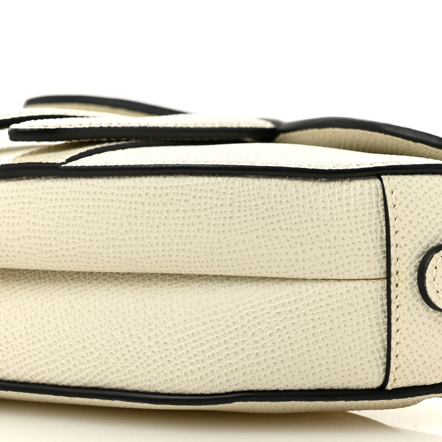 Christian Dior Grained Calfskin Mini Saddle Bag With Strap Latte 10 of 12