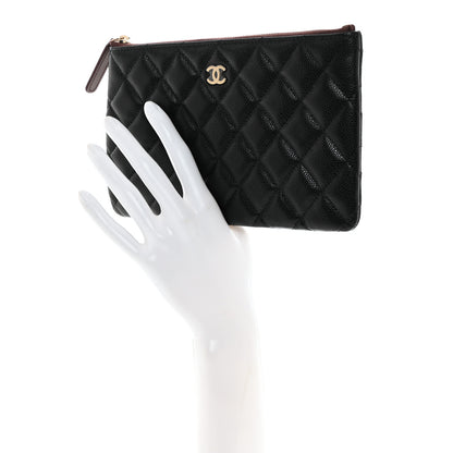 Chanel Caviar Quilted Small Zipped Pouch Black 2 of 8