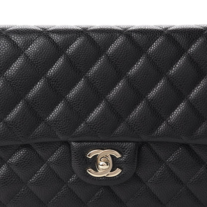 Chanel Caviar Quilted Flap Clutch Black 10 of 11