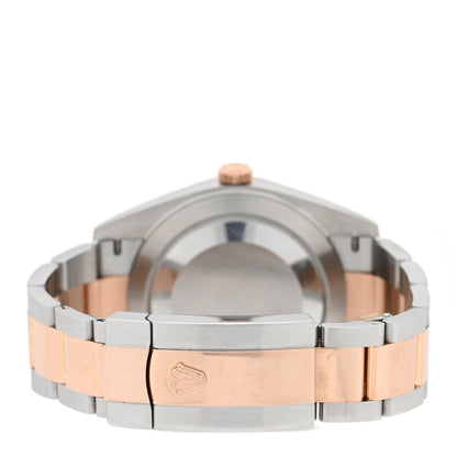 Rolex Stainless Steel 18K Everose Gold Diamond 41mm Oyster Perpetual Datejust Watch Sundust 126301 3 of 4