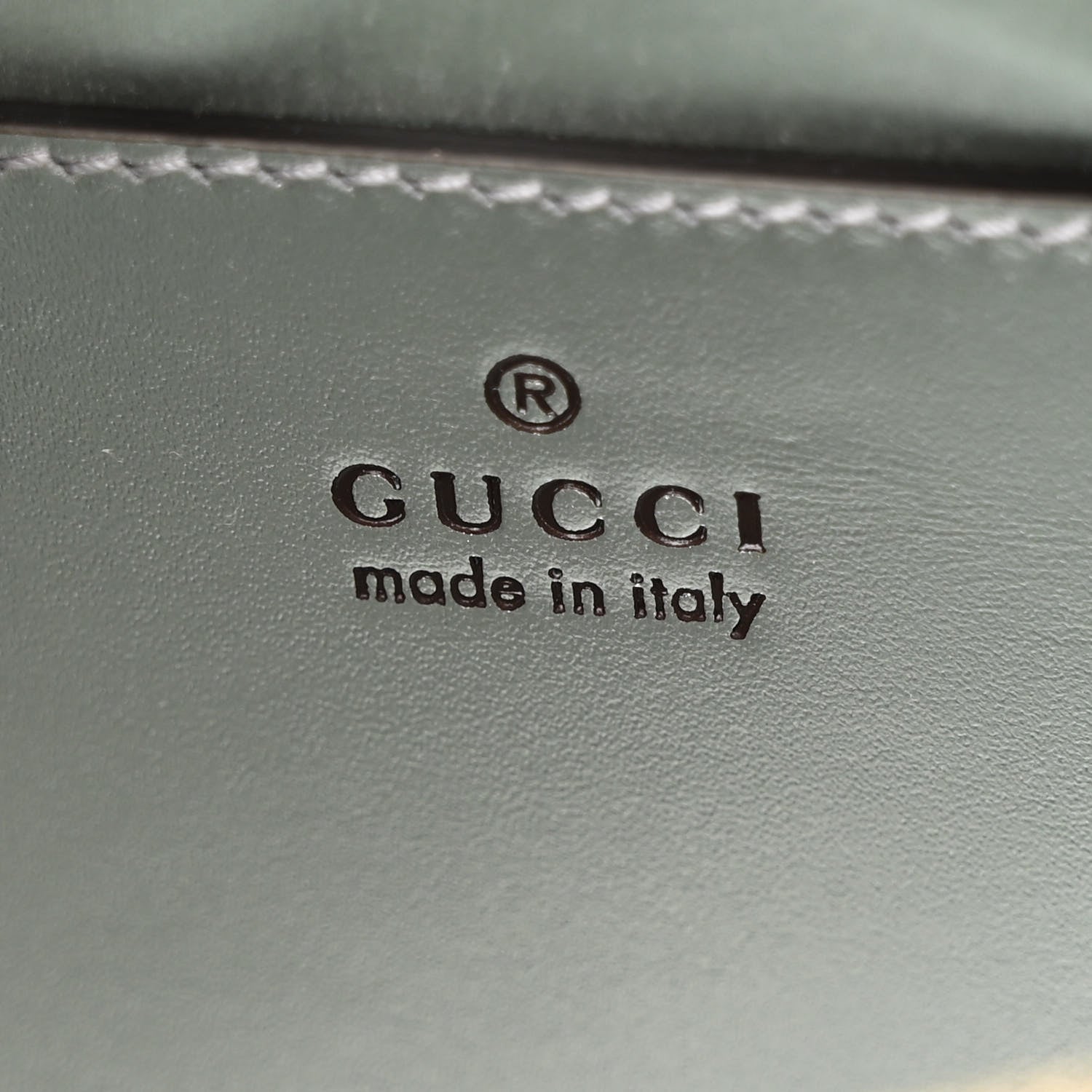 Gucci Iridescent Nappa Chevron Matelasse Small GG Marmont Chain Shoulder Bag Iridescent Salvy Green 6 of 10