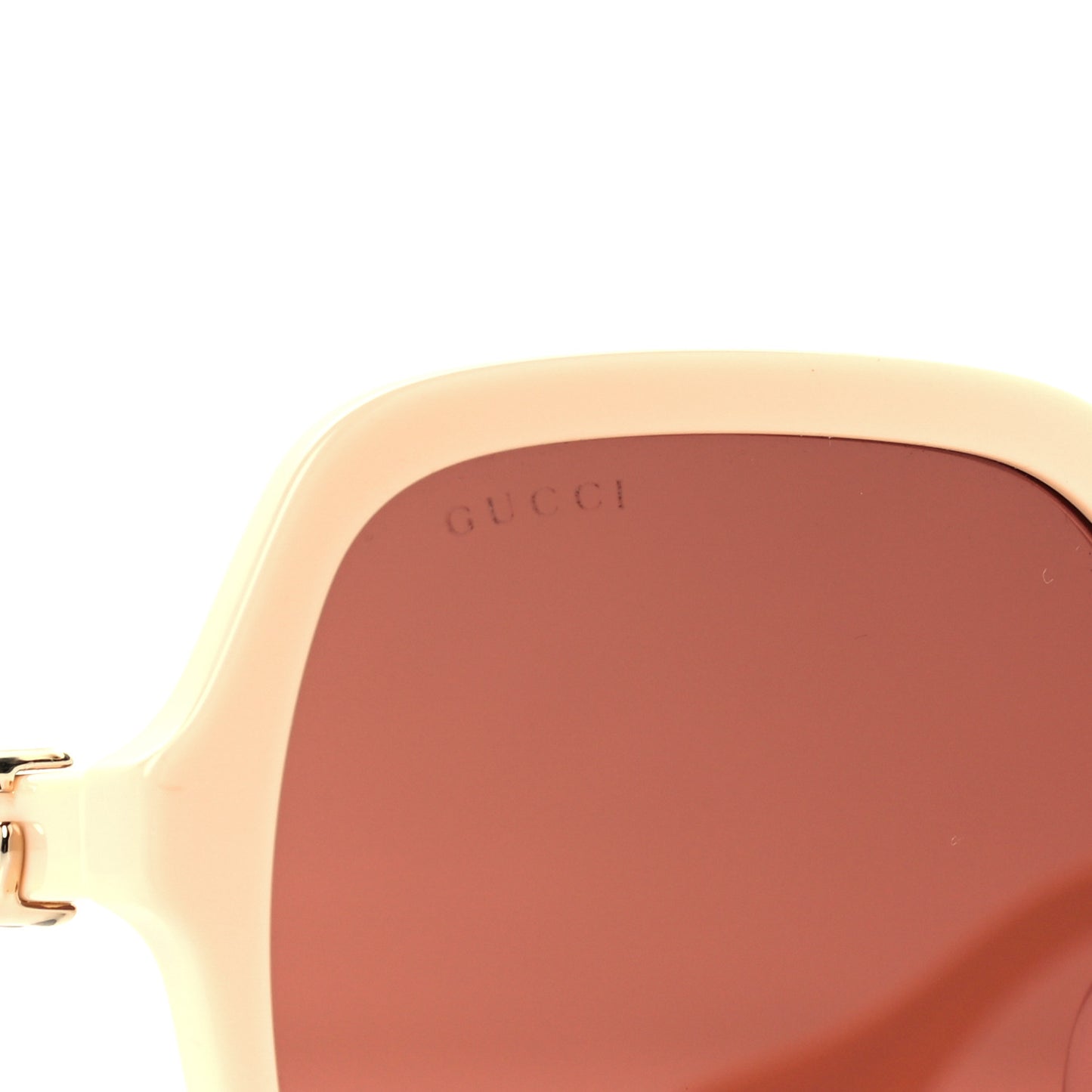 Acetate Oversize Rectangle Frame GG1072SA Sunglasses Shiny Solid Powder Pink Ivory