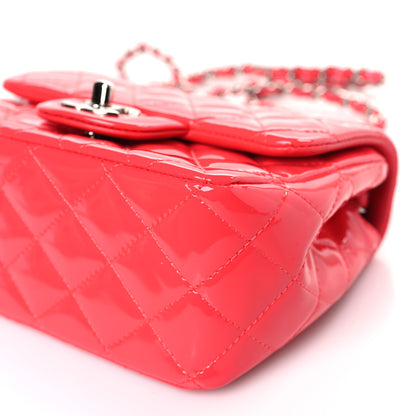 Chanel Patent Quilted Mini Square Flap Fuchsia 9 of 9
