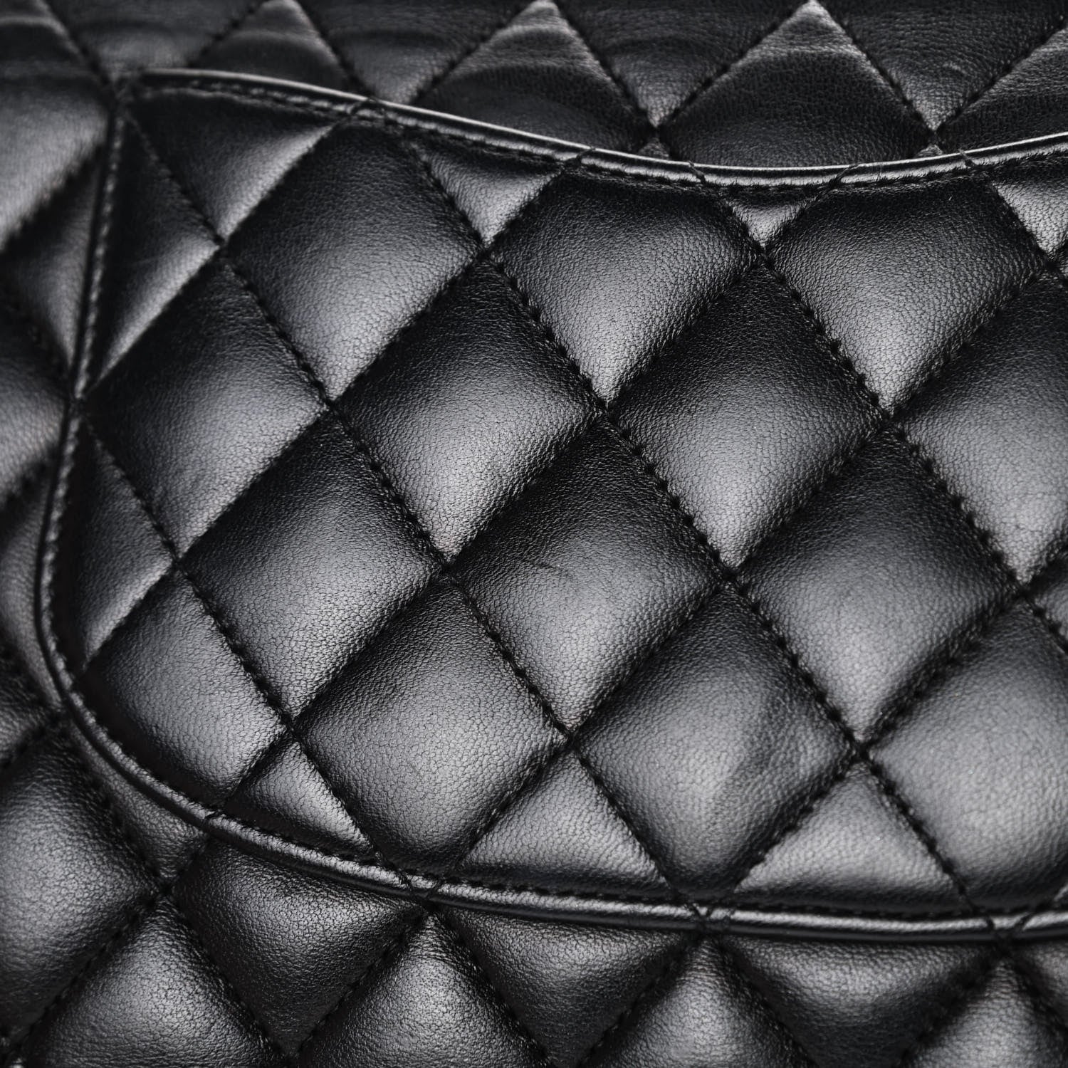 Chanel Lambskin Quilted Medium Double Flap Black 17 of 17