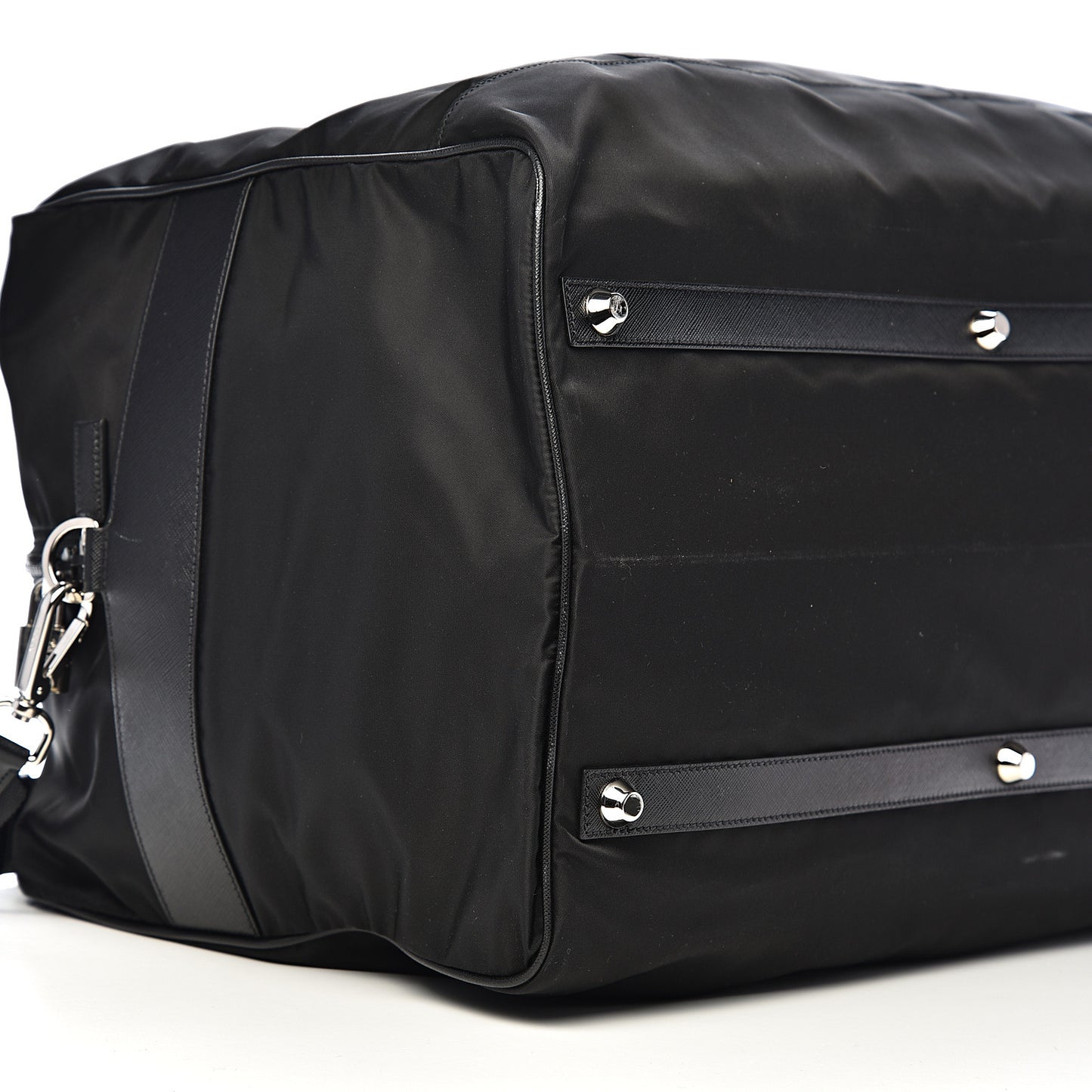 Tessuto Nylon Saffiano Viaggio Carry On Travel Bag Black