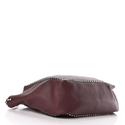Valentino Garavani Grained Calfskin Large Rockstud Reversible Tote Light Cuir Rubin 7 of 16