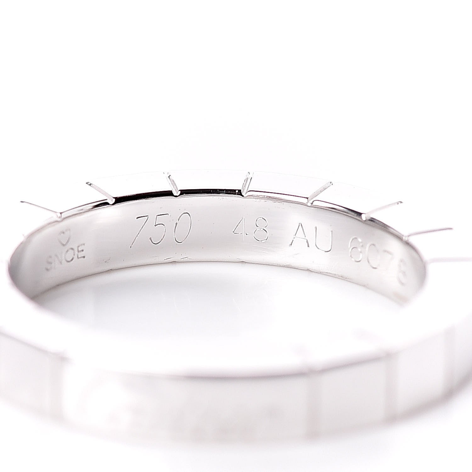 Cartier 18K White Gold Lanieres Ring 48 4.5 4 of 4