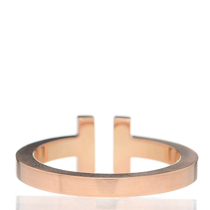 Tiffany 18K Rose Gold T Square Ring 61 9.5 3 of 5