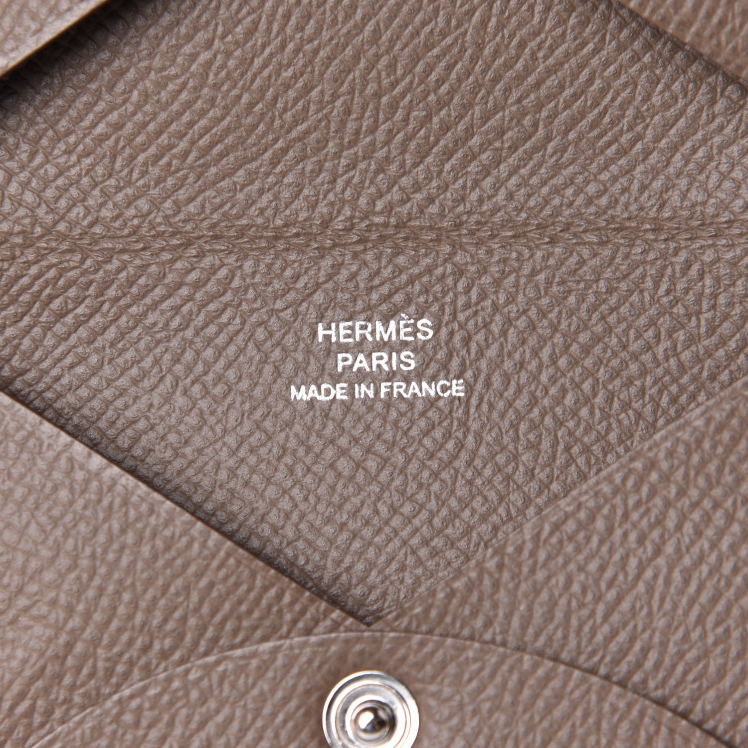 Hermes Epsom Calvi Card Case Etoupe 6 of 9