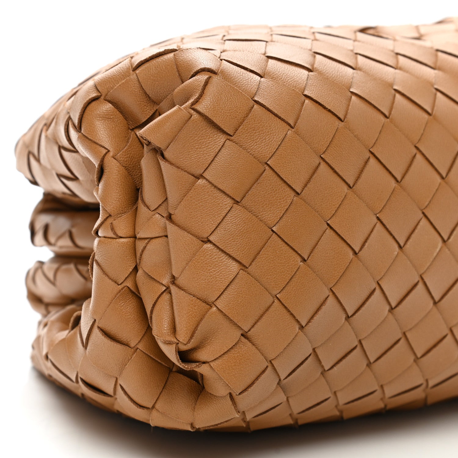 Bottega Veneta Nappa Maxi Intrecciato The Pouch Oversized Clutch Caramel 8 of 9