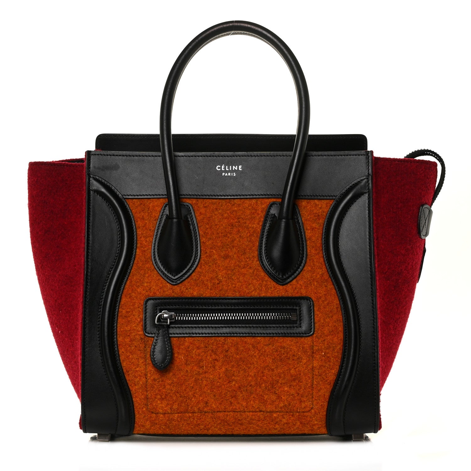Celine Felt Smooth Calfskin Micro Tri-Color Luggage Orange 1 of 7