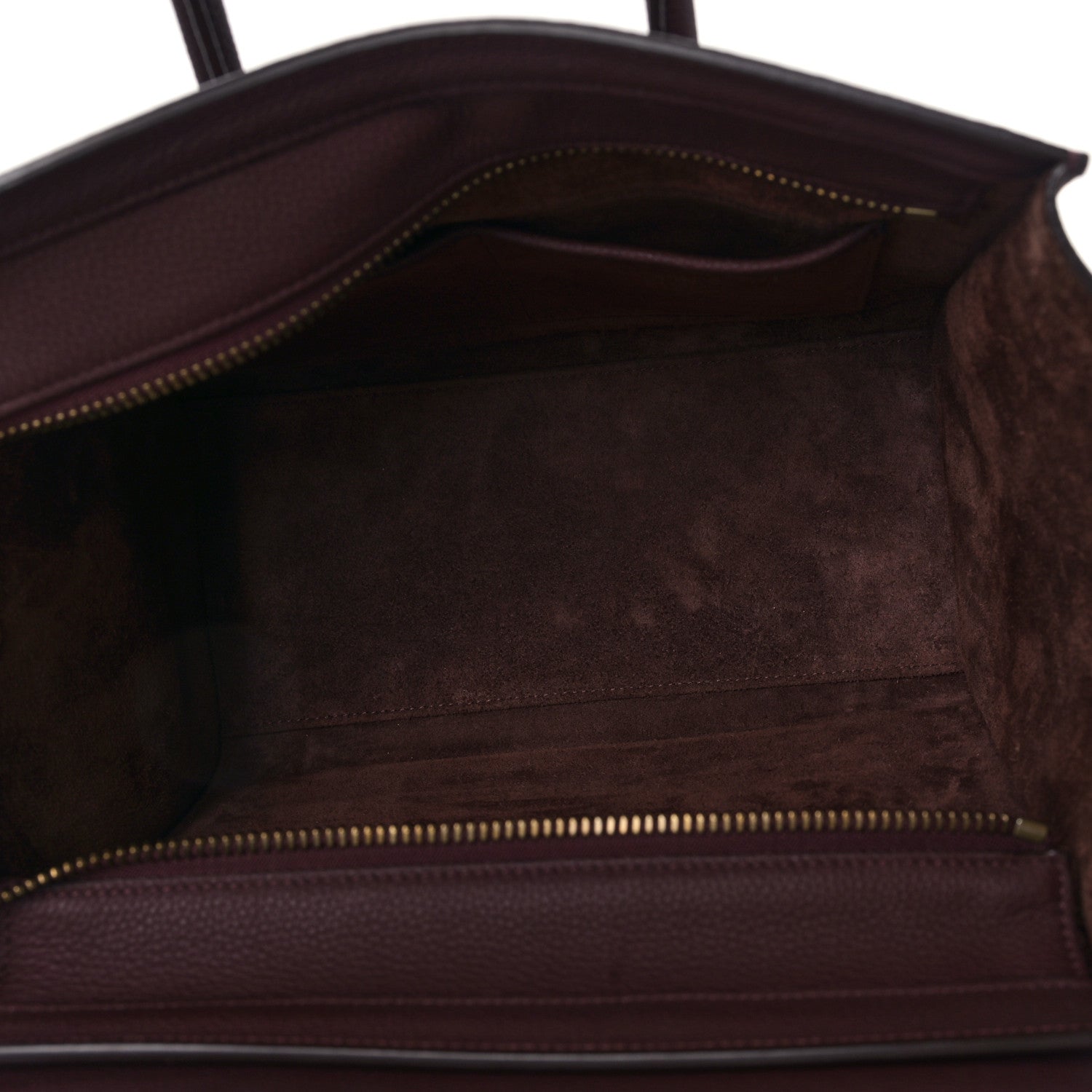 Celine Drummed Calfskin Micro Luggage Light Burgundy 4 of 7