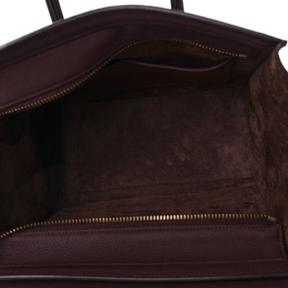 Celine Drummed Calfskin Micro Luggage Light Burgundy 4 of 7