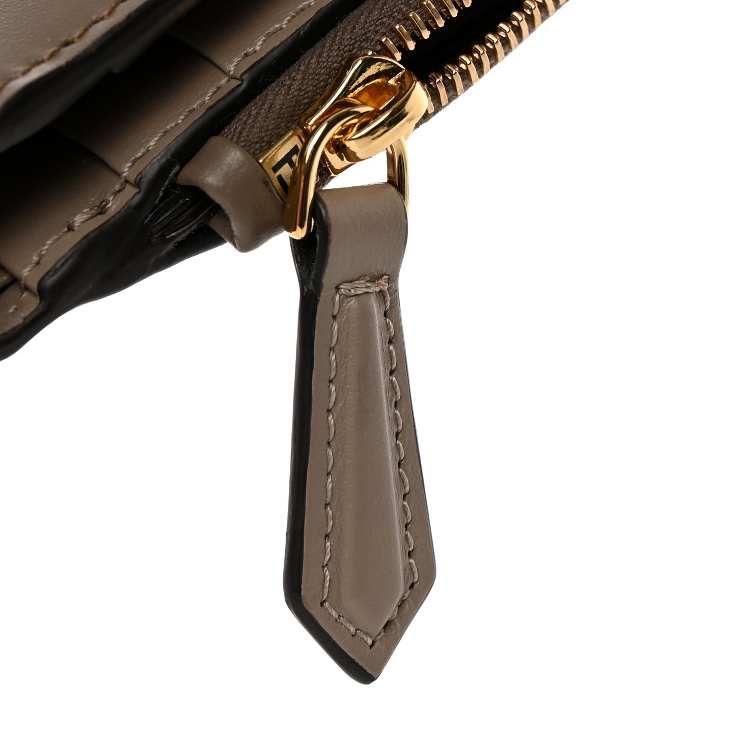 Vitello King Cruise FF Diamonds Compact Wallet Tartufo Tortora