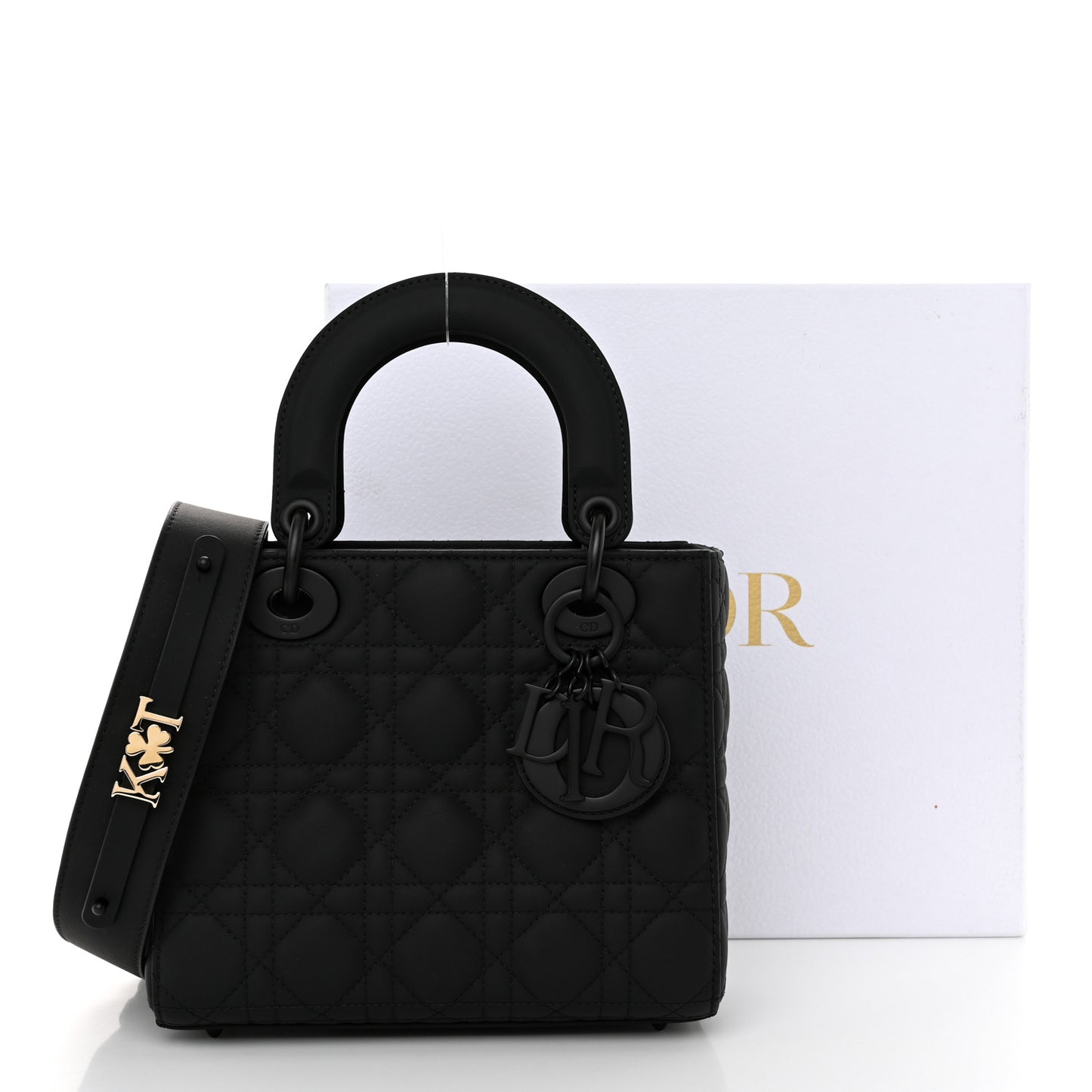 Ultra Matte Calfskin Cannage Small My ABCDior Lady Dior Black