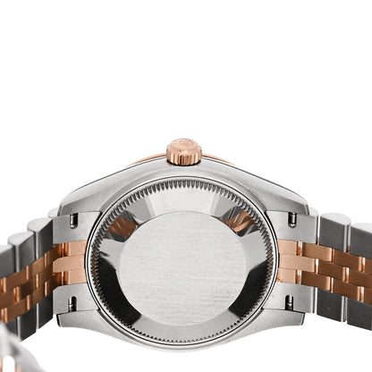 Rolex Stainless Steel 18K Everose Gold 31mm Oyster Perpetual Datejust Watch White Roman 278271 4 of 5