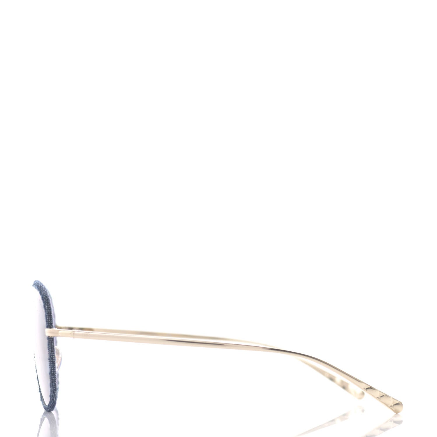 Chanel Metal Denim Pilot Sunglasses 4249-J Gold Dark Blue 3 of 7