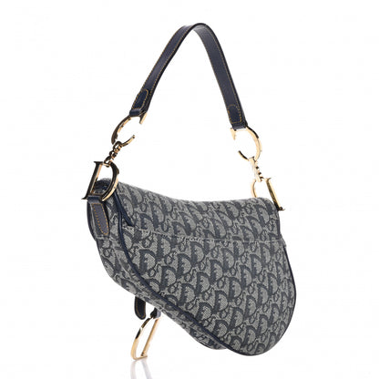 Christian Dior Monogram Saddle Bag Blue 3 of 7