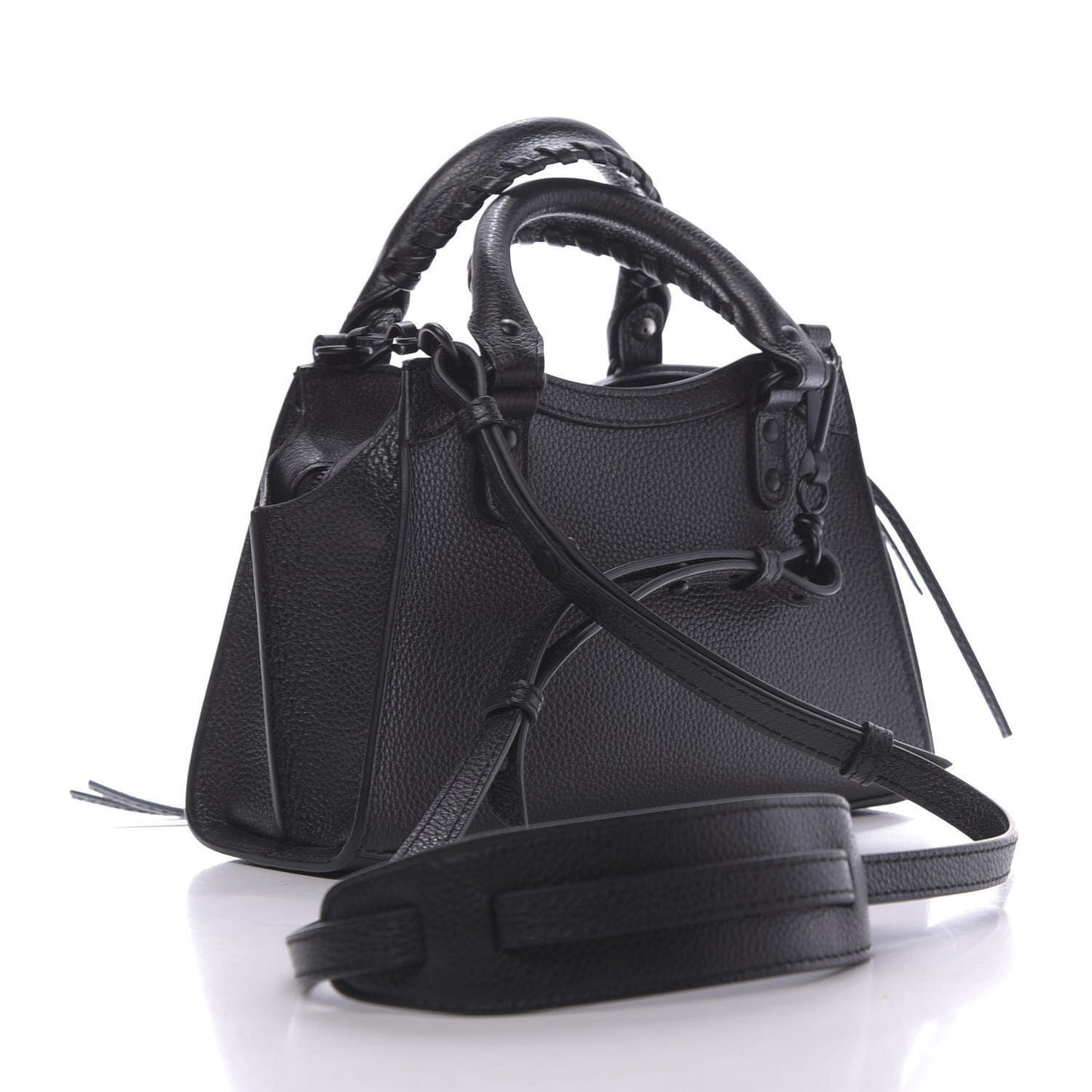 Grained Calfskin Neo Classic Black Hardware Mini City Black