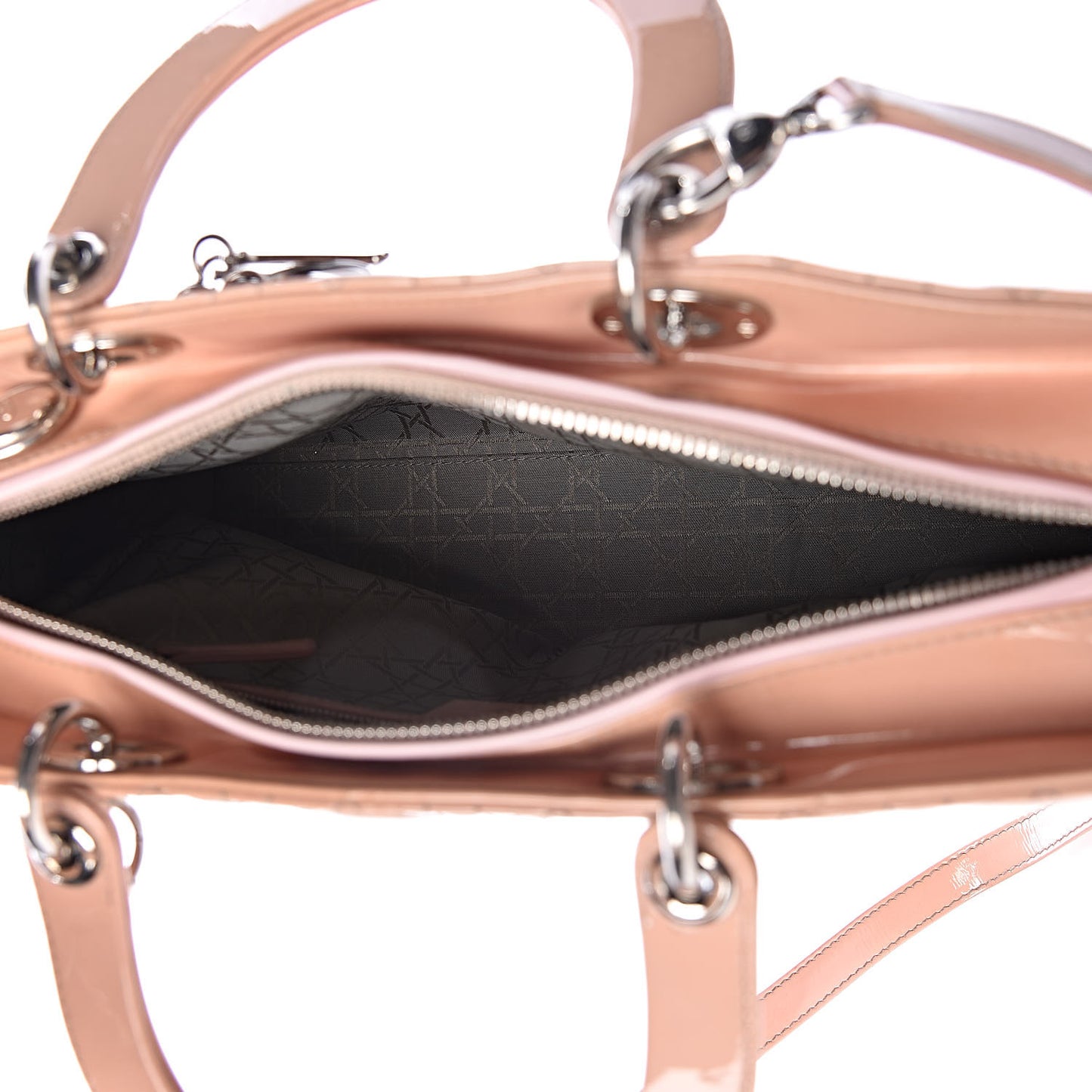 Patent Cannage Large Lady Dior Light Pink