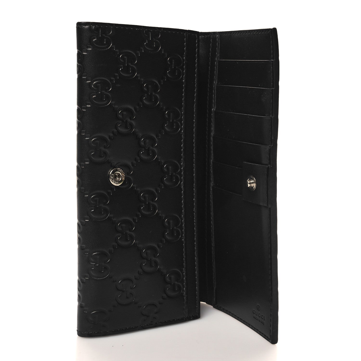 Gucci Guccissima Signature Web New Web Continental Wallet Black 5 of 9