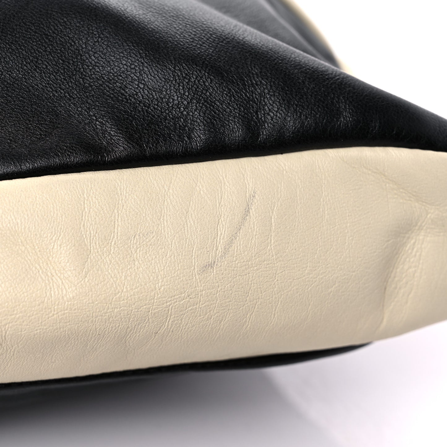 Lambskin Large Girl Bag Black Beige