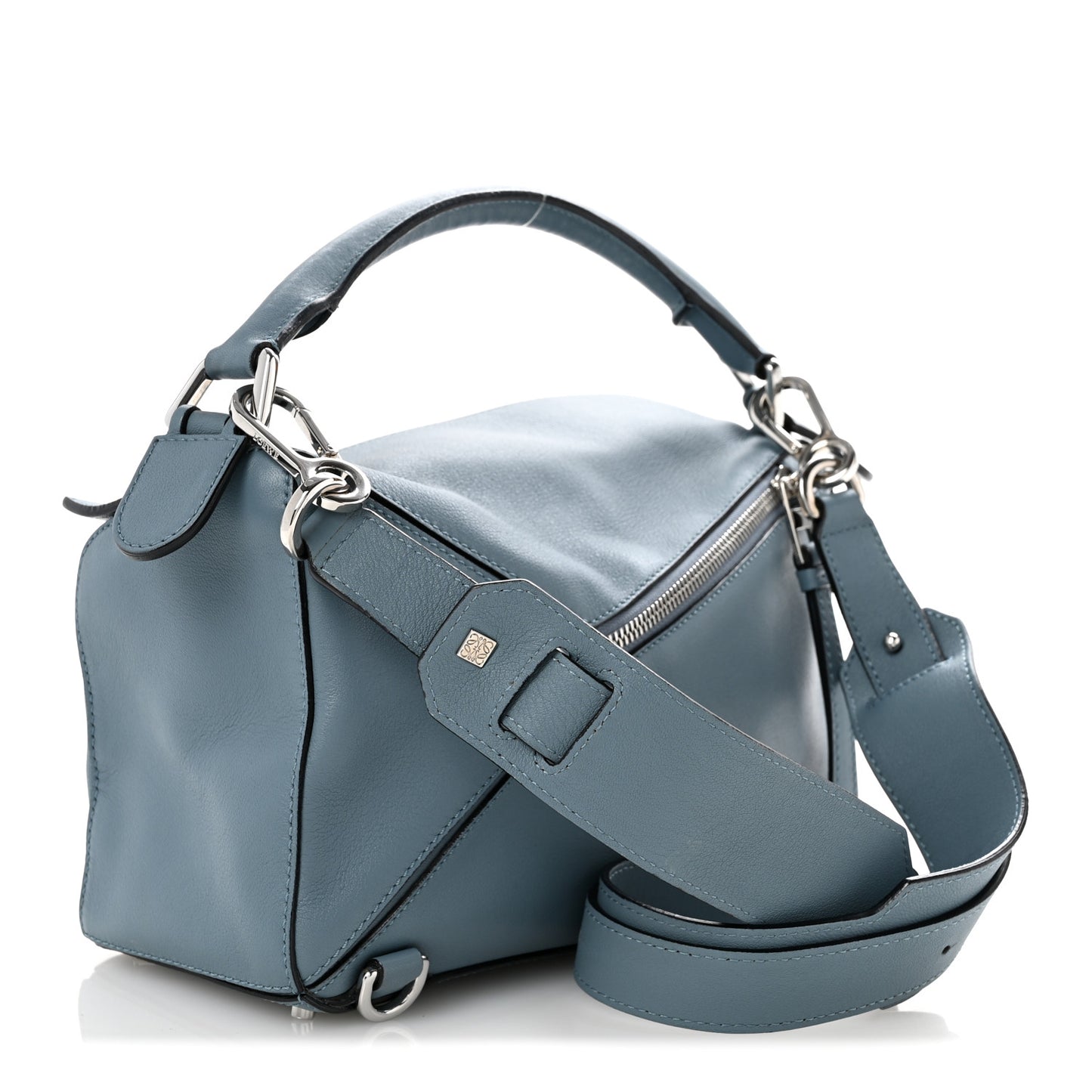 Calfskin Small Puzzle Bag Stone Blue