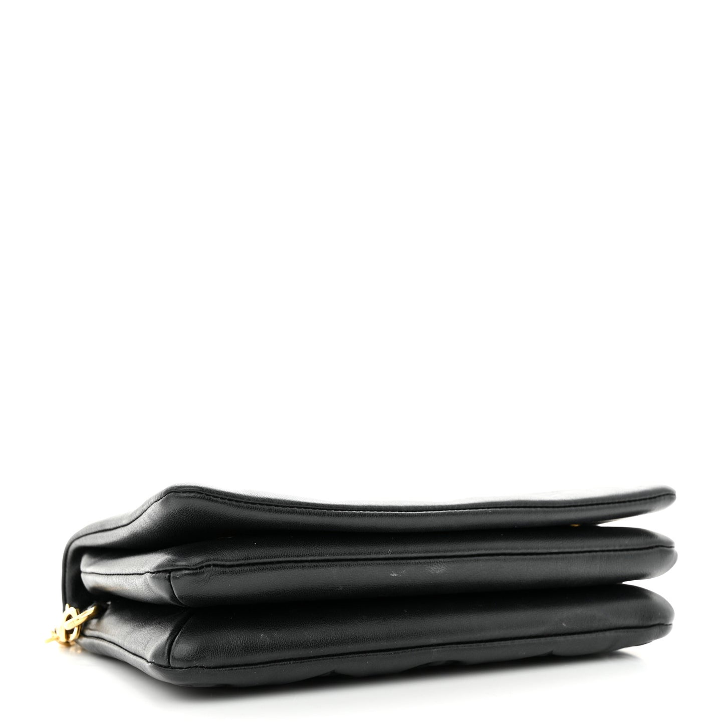 Lambskin Embossed Monogram Pochette Coussin Black