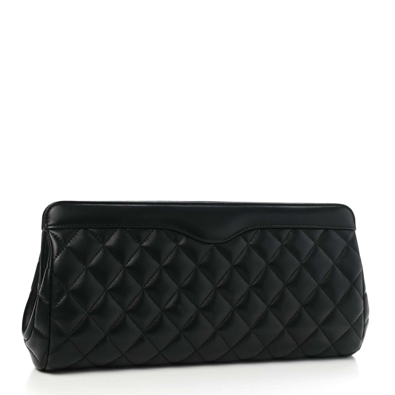 Chanel Calfskin Quilted Clutch Black 3 of 7