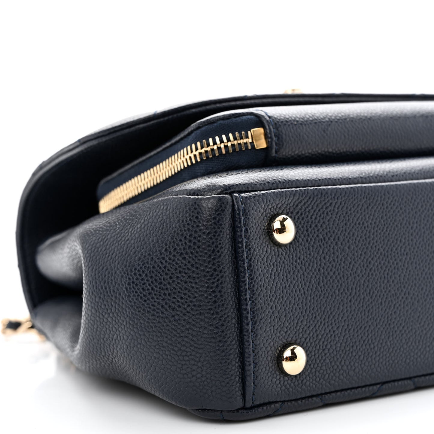Caviar Quilted Small Business Affinity Flap Navy