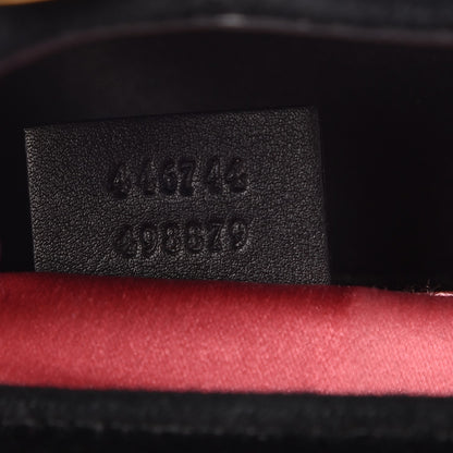 Gucci Velvet Matelasse Mini GG Marmont Shoulder Bag Black 7 of 11