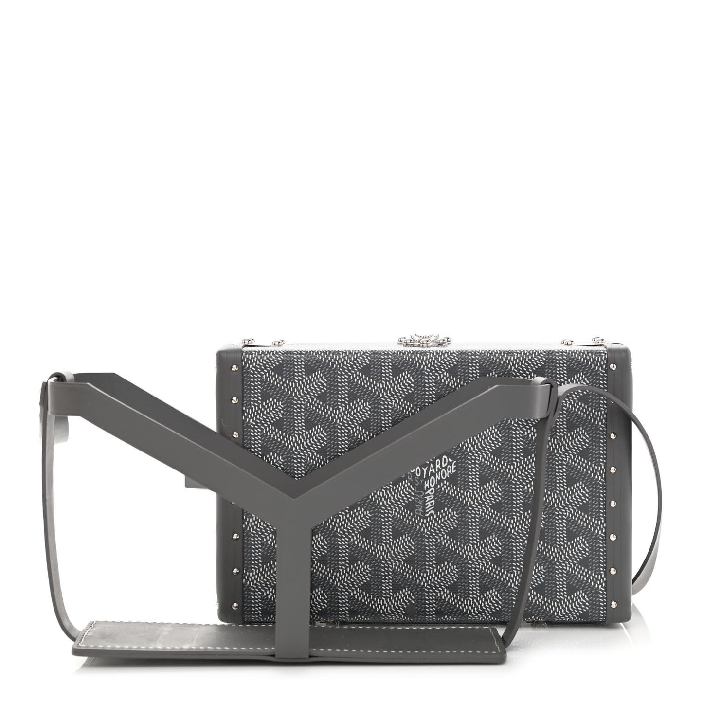 Goyardine Minaudiere Trunk Bag Grey