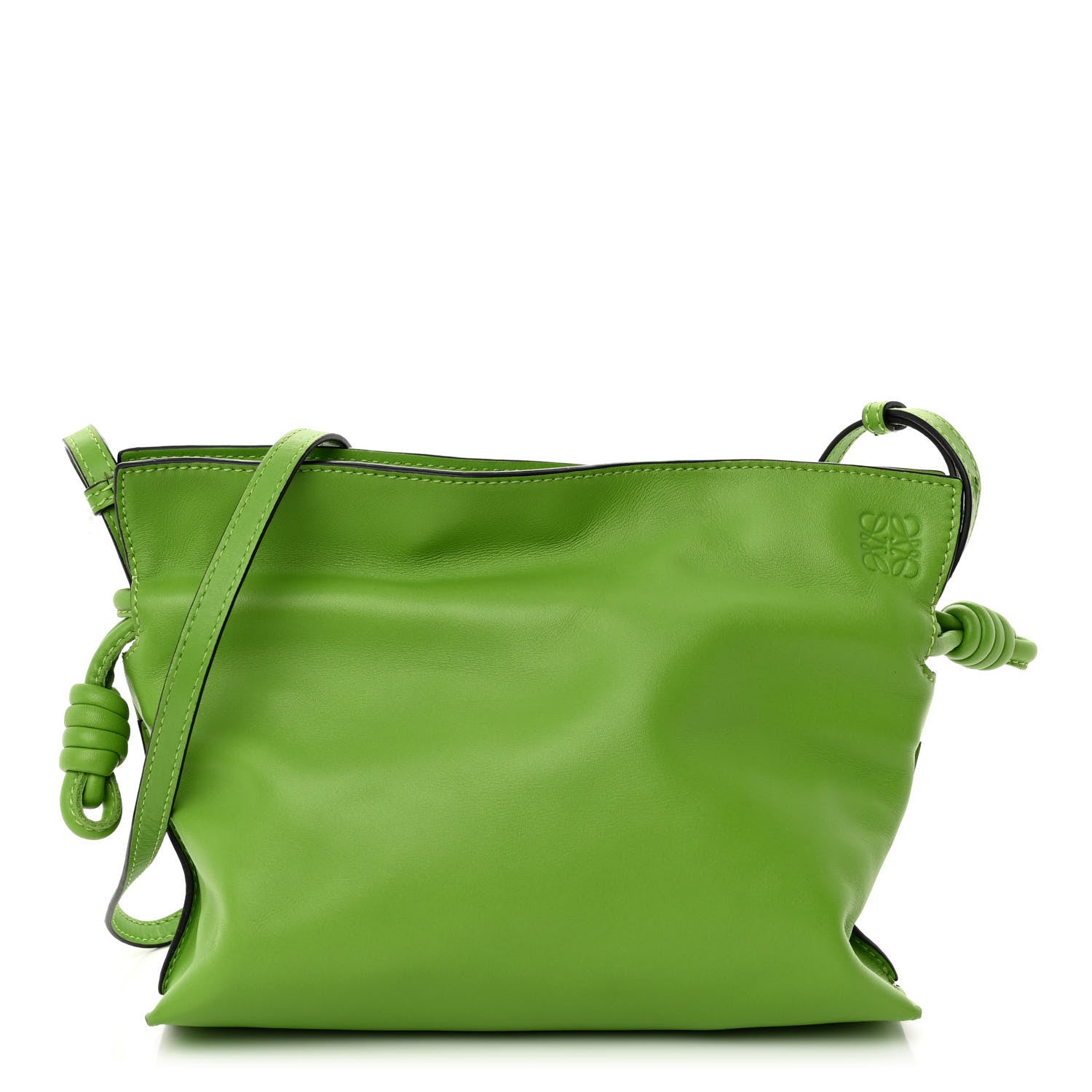 Loewe Calfskin Mini Flamenco Knot Clutch Apple Green 1 of 11