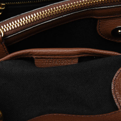 Burberry Grainy Calfskin House Check Medium Banner Tote Tan 8 of 14