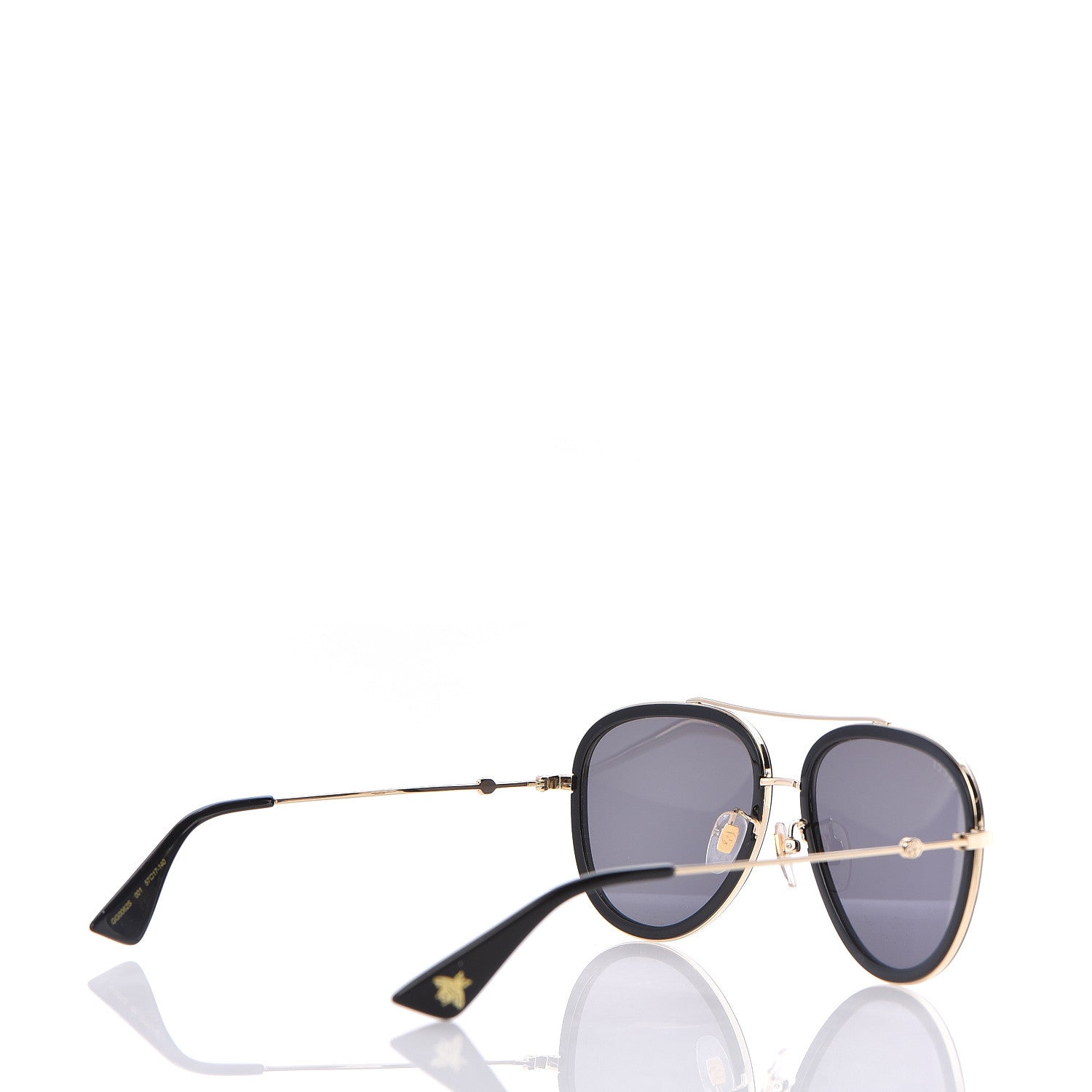 Gucci Aviator Sunglasses GG0062S Black Gold 4 of 7