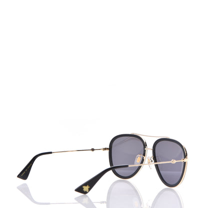 Gucci Aviator Sunglasses GG0062S Black Gold 4 of 7
