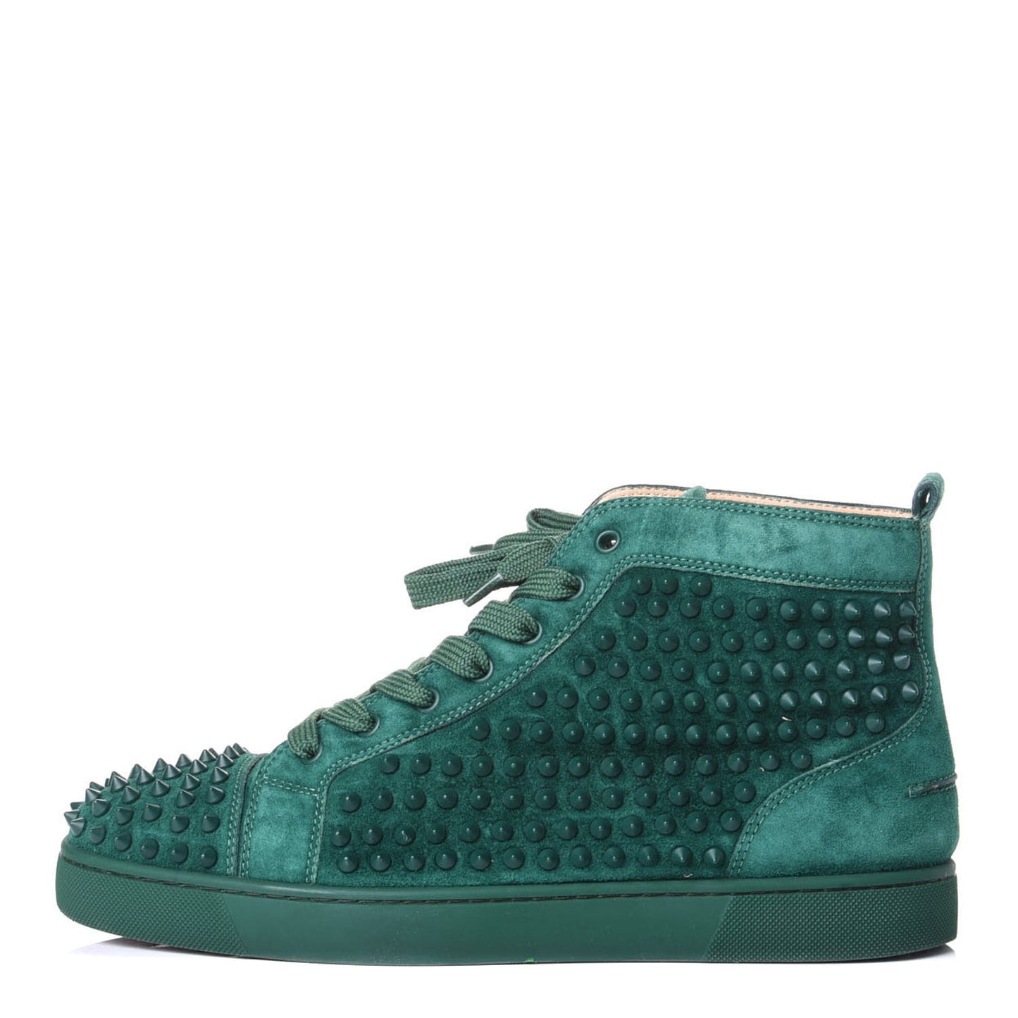 Veau Velours Mens Louis Orlato Flat Spikes Sneakers 44 Green