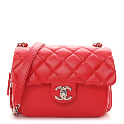 Chanel Aged Calfskin Quilted Express Zip Around Flap Red 1 of 10