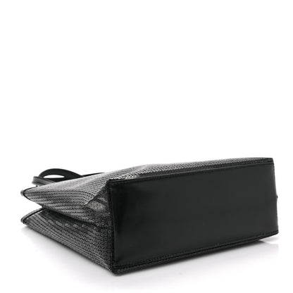 Prada Sequin Mesh Small Tote Bag Black 4 of 8