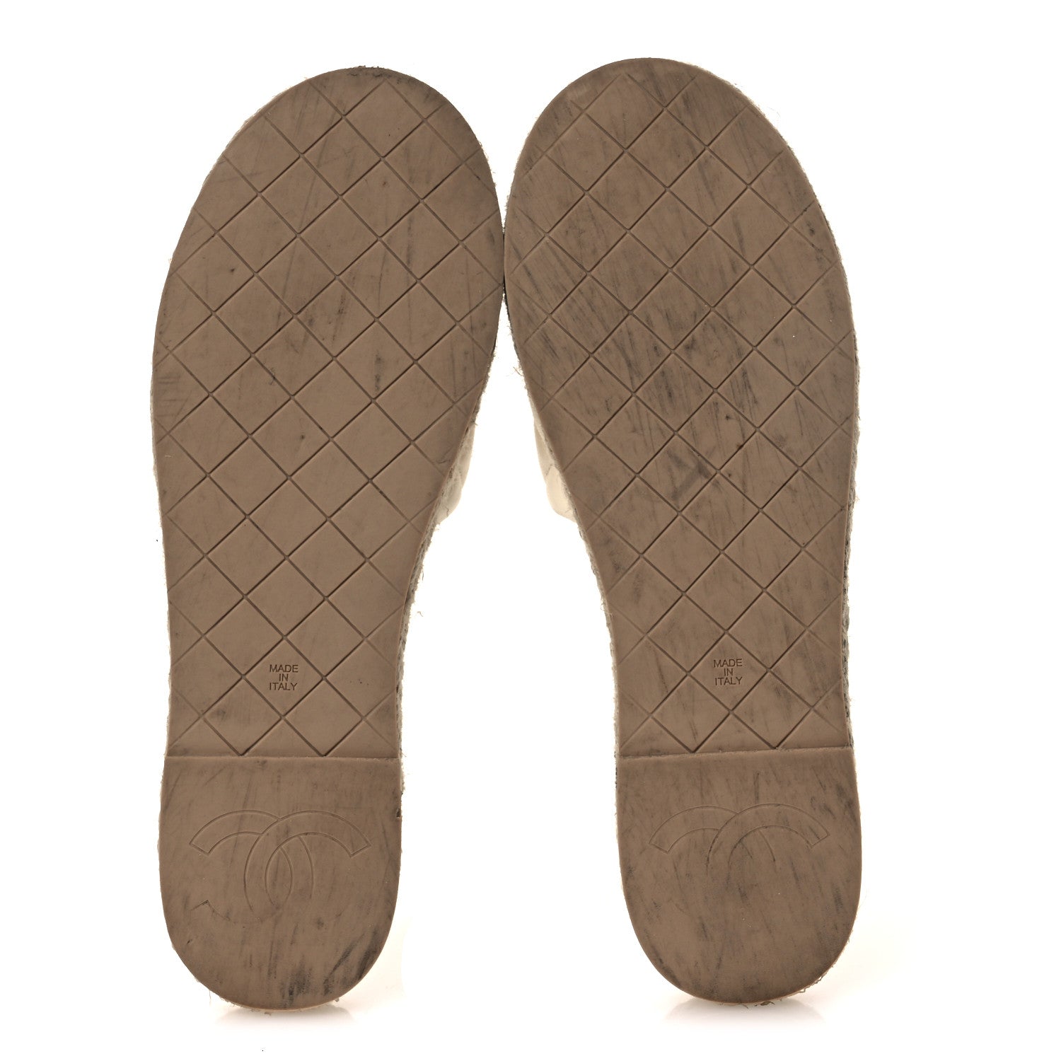 Chanel Lambskin Quilted CC Chain Espadrille Mules 38 White 7 of 14