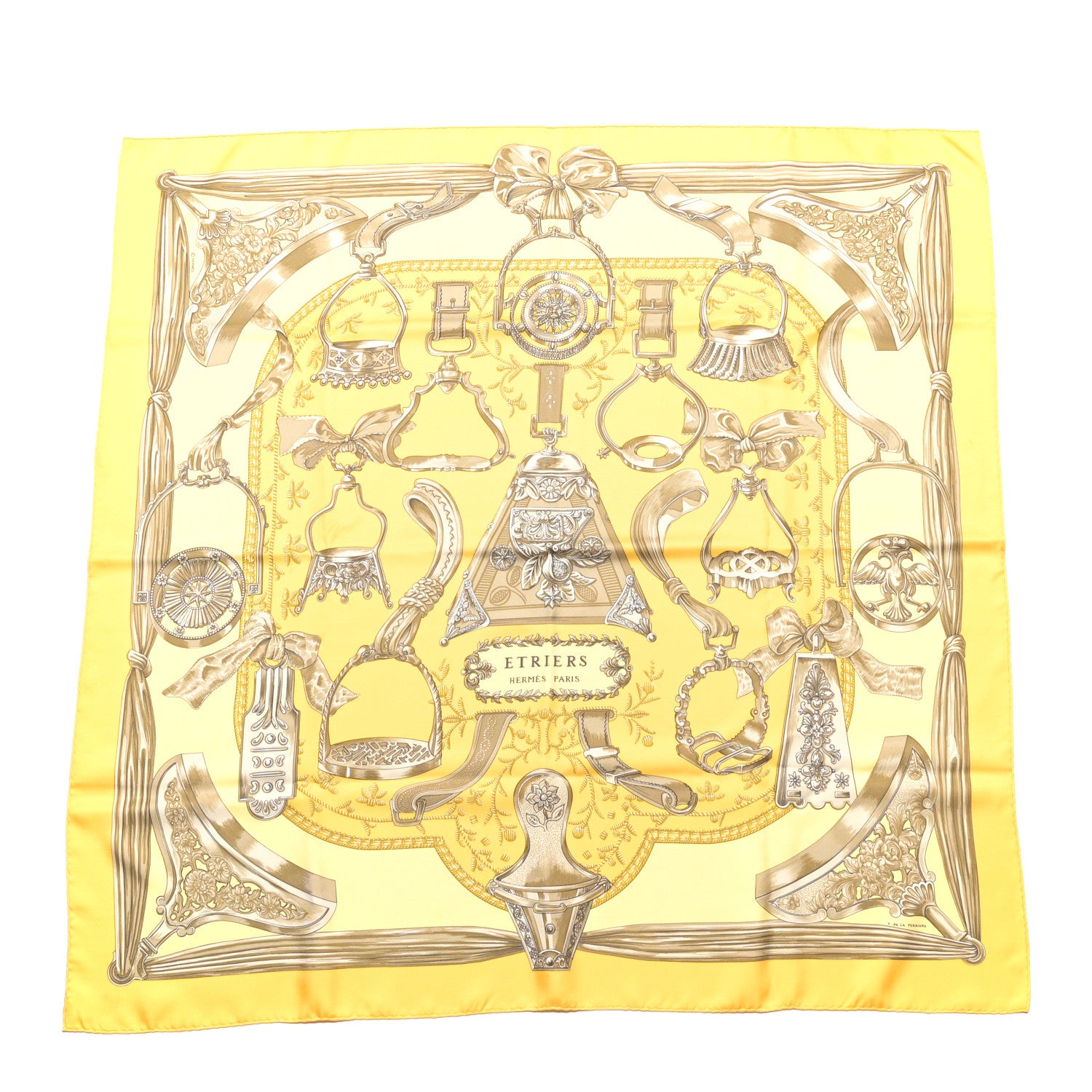 Hermes Silk Concours D Etriers Scarf 90 1 of 5