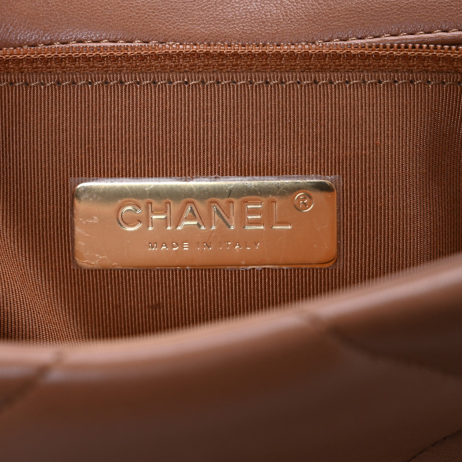 Chanel Lambskin Quilted Medium Chanel 19 Flap Brown 6 of 11