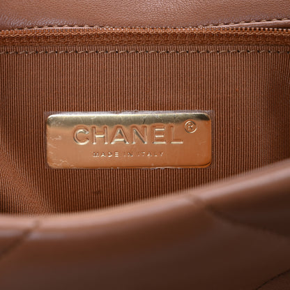 Chanel Lambskin Quilted Medium Chanel 19 Flap Brown 6 of 11